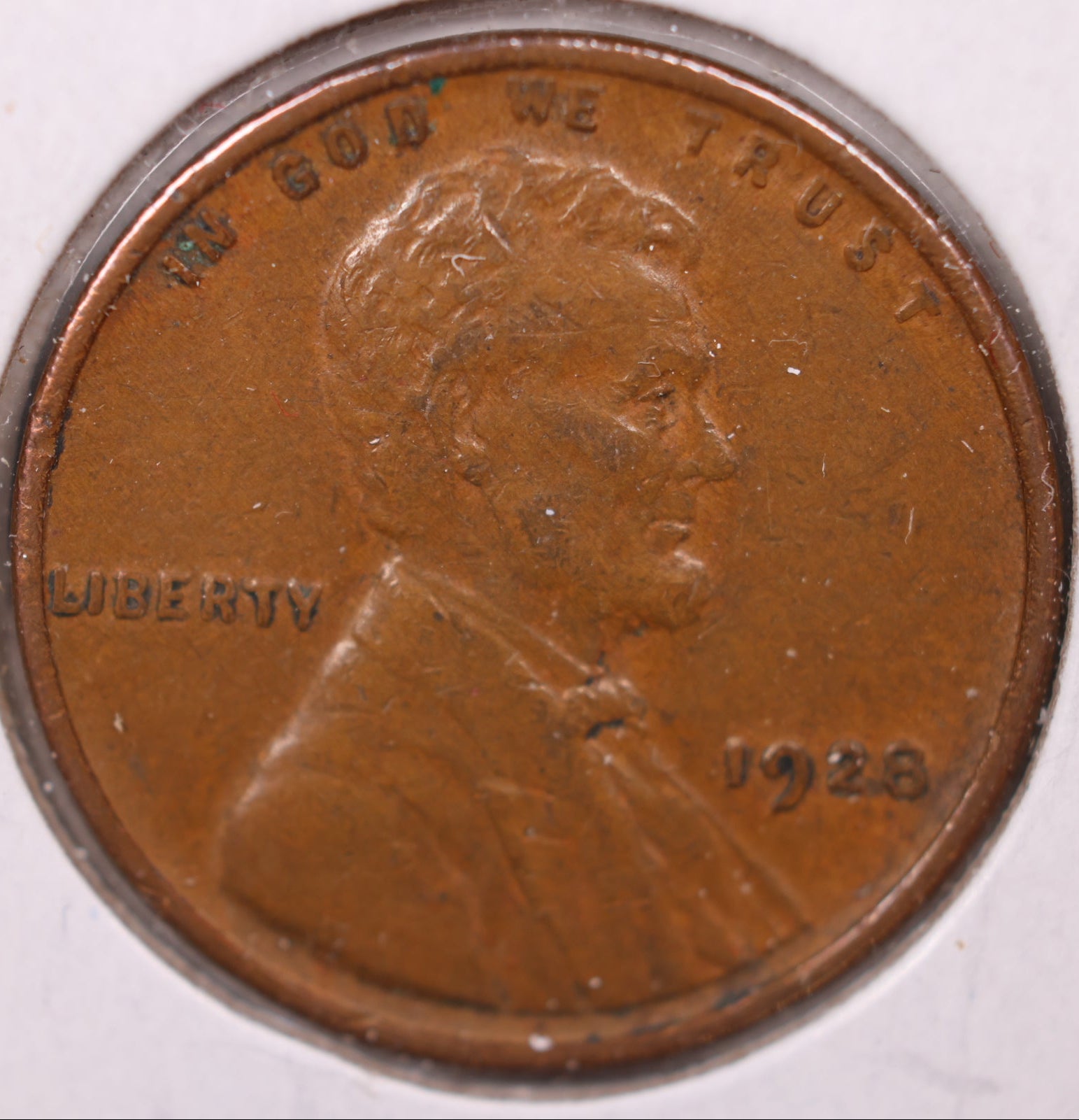 1928 Lincoln Wheat Cent, About Uncirculated Coin, Store #CT1004