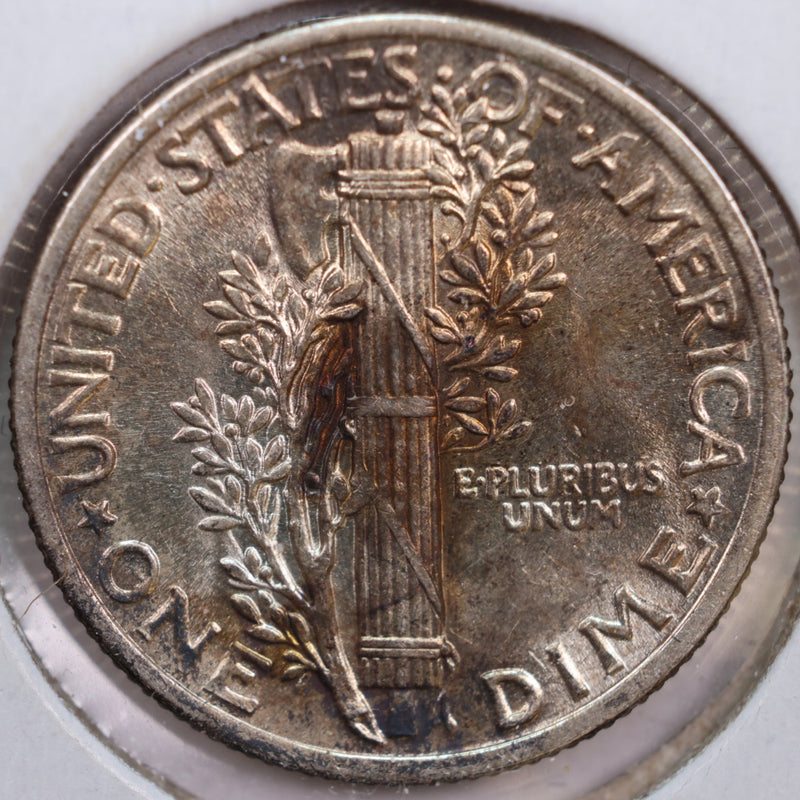 1942 Mercury Silver Dime, Mint State Uncirculated Coin, Store