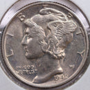 1942 Mercury Silver Dime, Abt Uncirculated+ Coin, Store