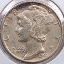 1942-D Mercury Silver Dime, Abt Uncirculated+ Coin, Store