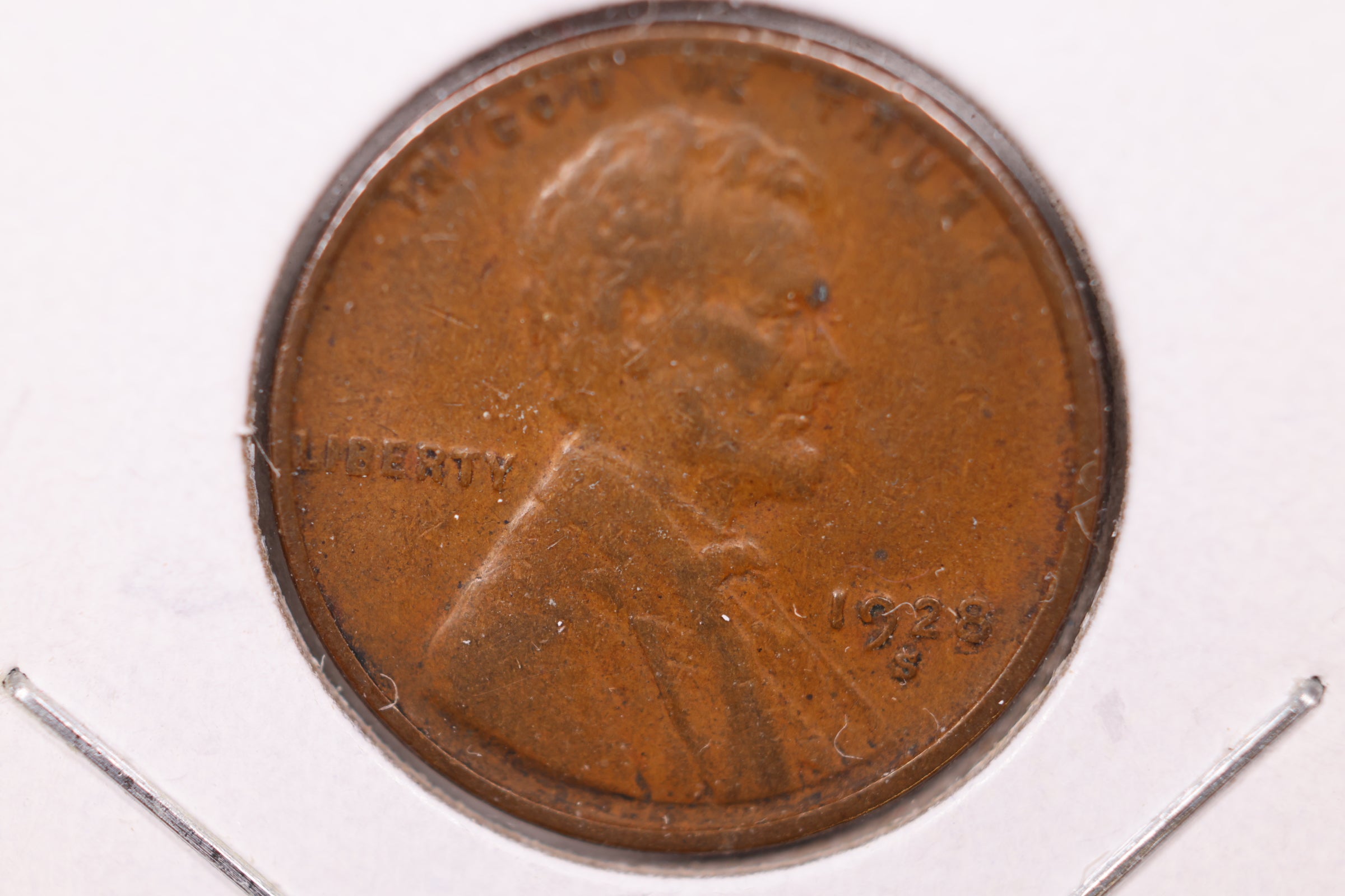 1928 S Lincoln Wheat Cent, Good Circulated Coin, Store #CT1012