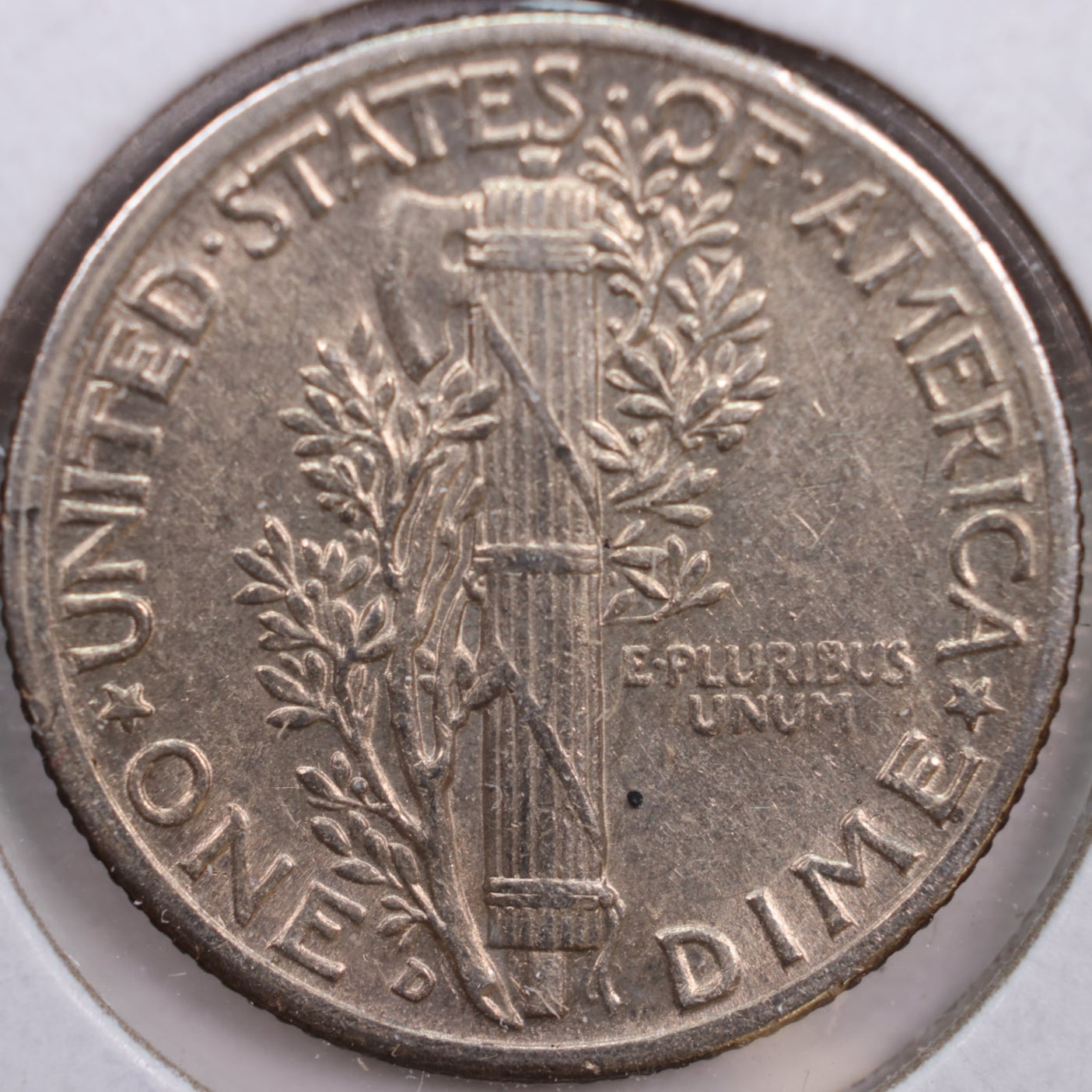 1942-D Mercury Dime, About Uncirculated+ Coin, Store #DE0228