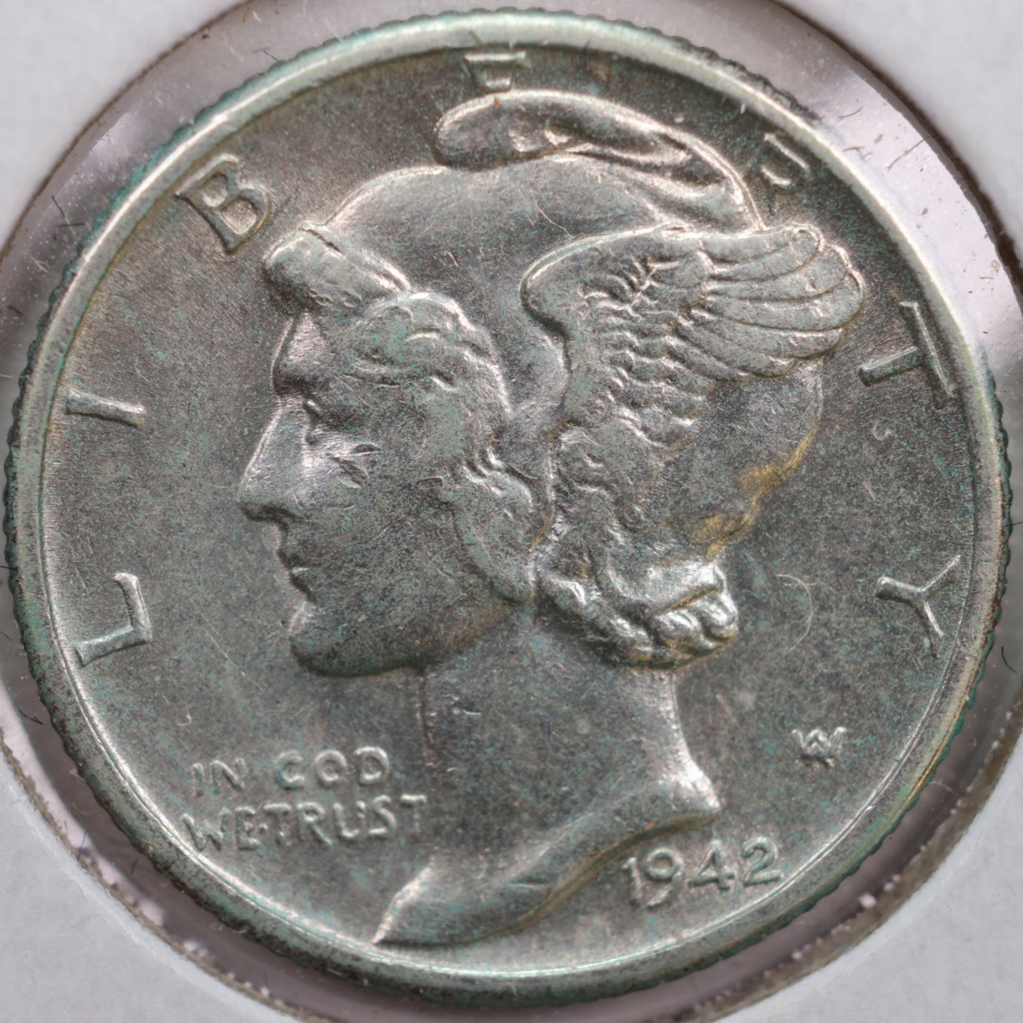 1942-D Mercury Dime, Extra Fine+ Circulated Coin, Store #DE0230