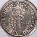 1943 Mercury Silver Dime, Mint State Uncirculated Coin, Store
