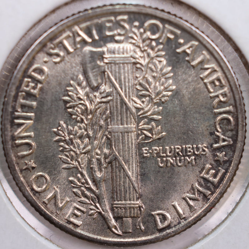 1943 Mercury Silver Dime, Mint State Uncirculated Coin, Store