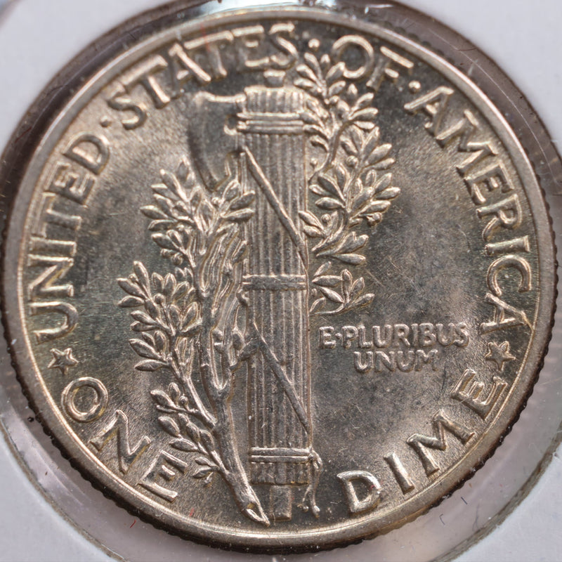 1943 Mercury Silver Dime, Mint State Uncirculated Coin, Store