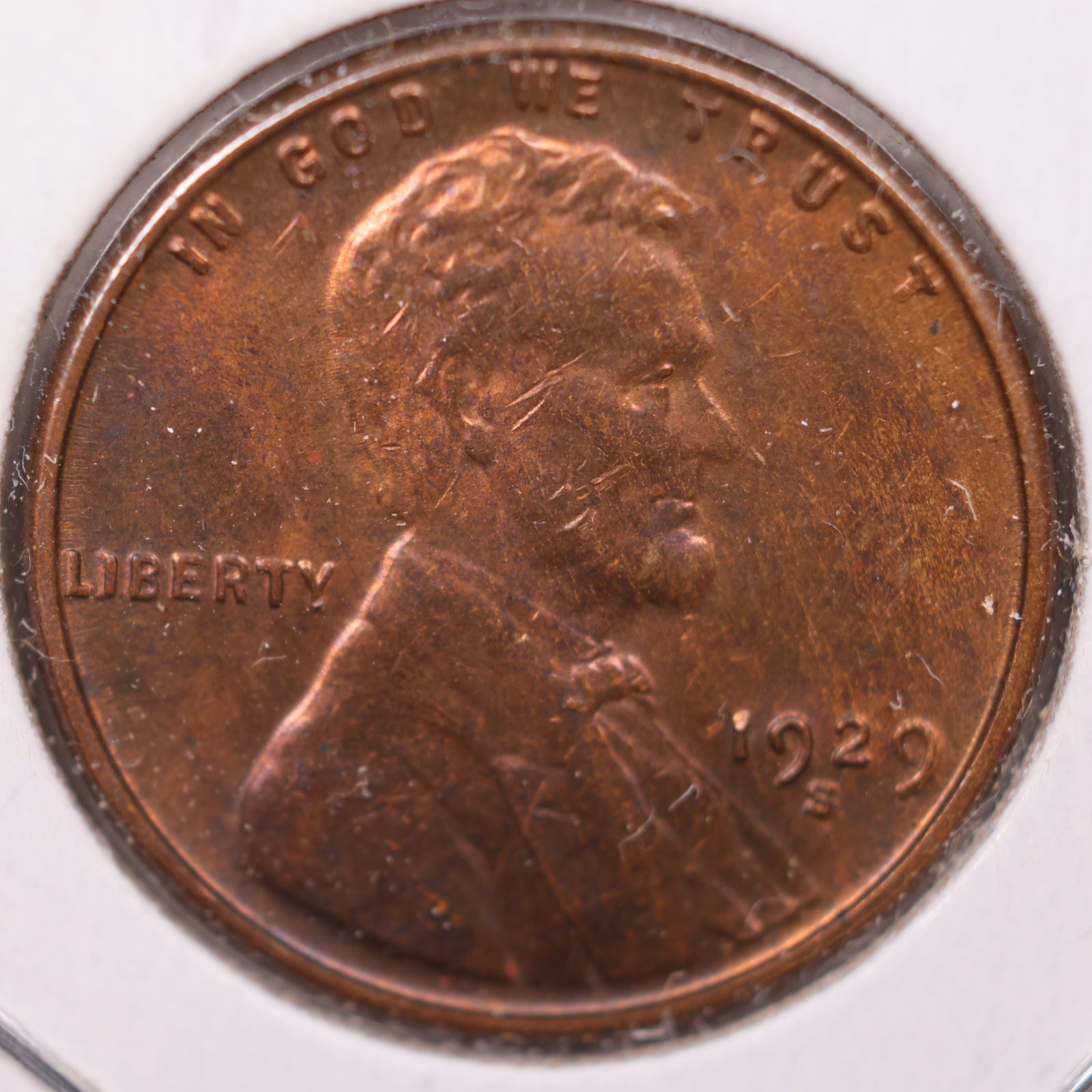 1929 S (R/B) Lincoln Wheat Cent, About Uncirculated Coin, Store #CT10125