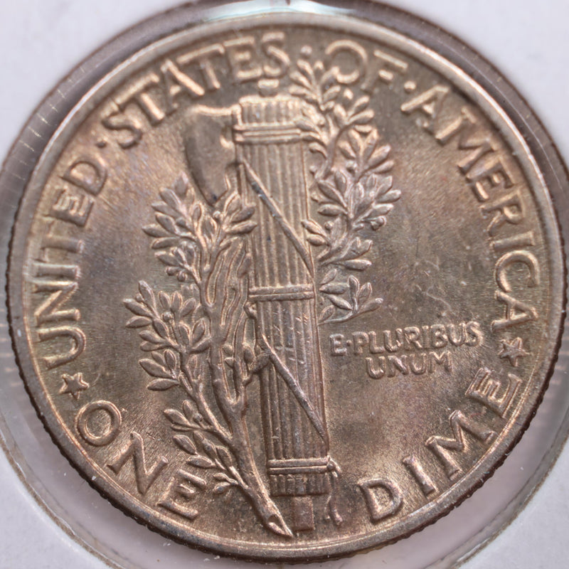 1944 Mercury Silver Dime, Mint State Uncirculated Coin, Store