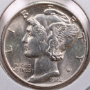 1944 Mercury Silver Dime, Mint State Uncirculated Coin, Store