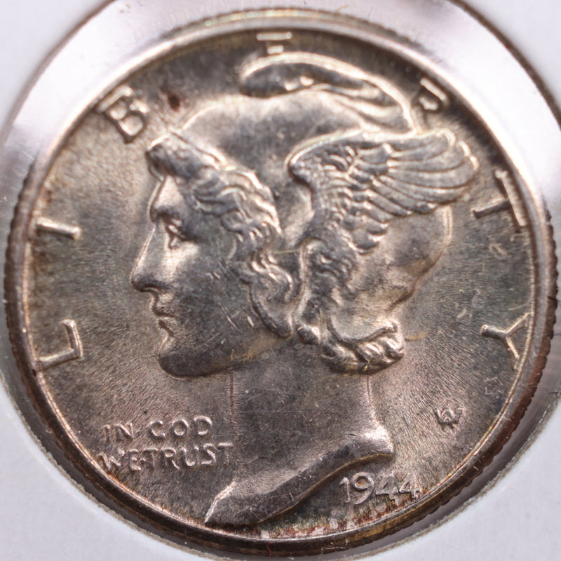 1944-D Mercury Silver Dime, Mint State Uncirculated Coin, Store