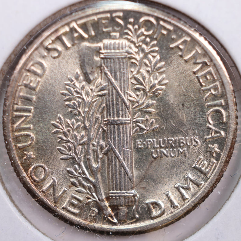 1944-D Mercury Silver Dime, Mint State Uncirculated Coin, Store