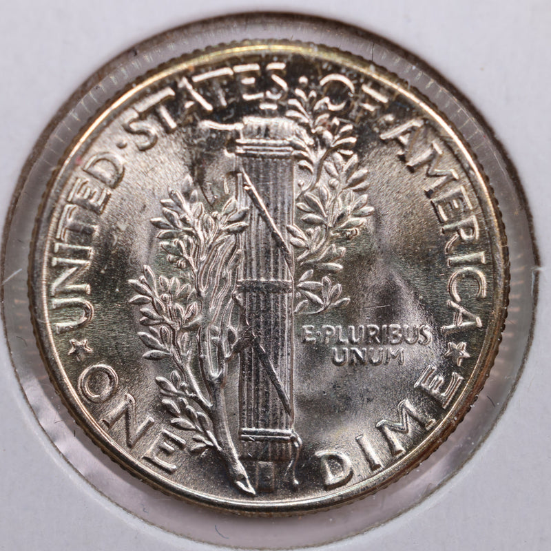 1945 Mercury Silver Dime, Mint State Uncirculated Coin, Store