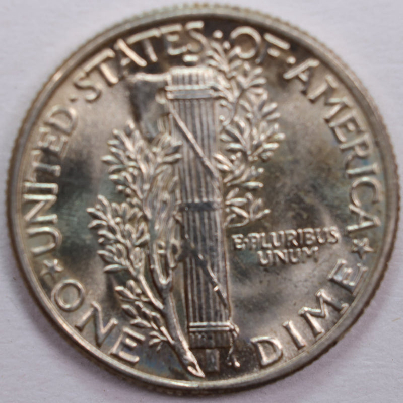 1945 Mercury Silver Dime, Mint State Uncirculated Coin, Store