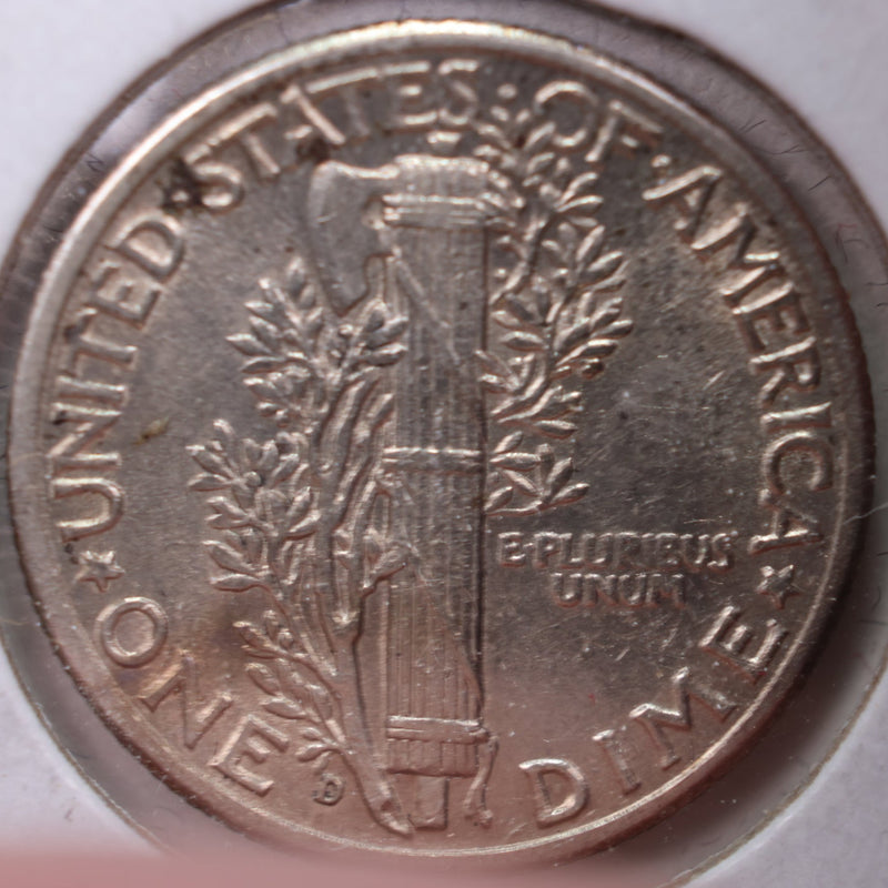 1945-D Mercury Silver Dime, Abt Uncirculated Coin, Store