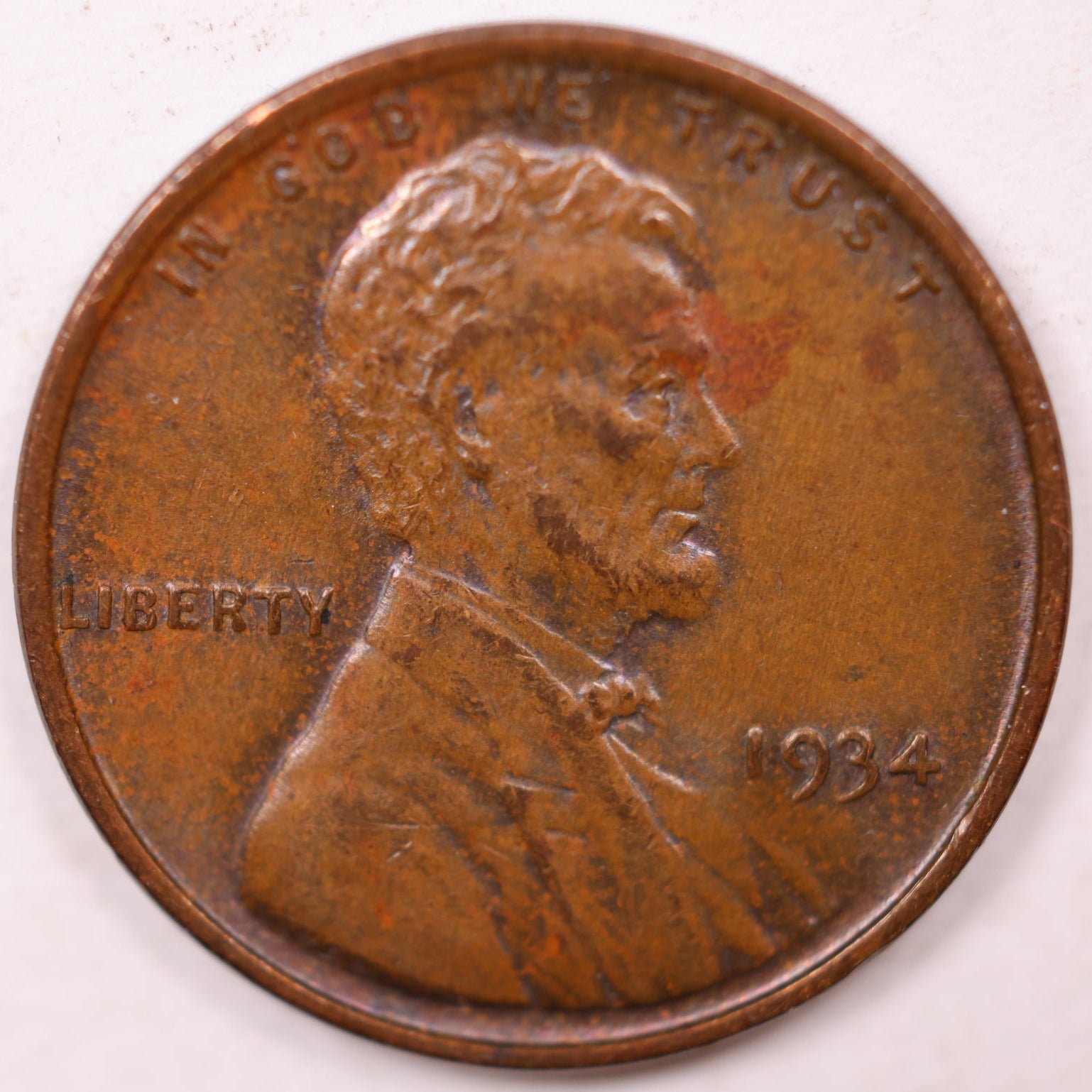 1934 Lincoln Wheat Cent, About Uncirculated Coin, Store #CT10151