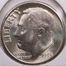 1949-D Roosevelt Silver Dime, Mint State Uncirculated Coin, Store