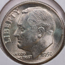 1950-D Roosevelt Silver Dime, Mint State Uncirculated Coin, Store