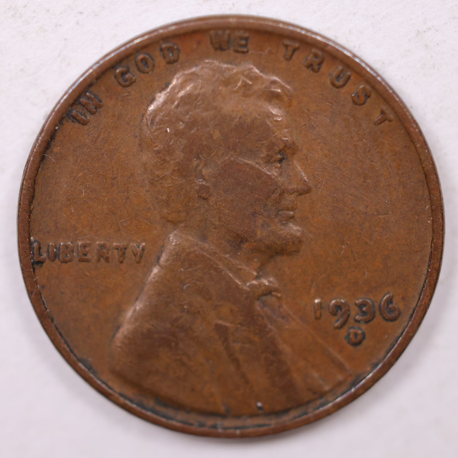 1936 D Wheat Cent, Fair Circulated Coin, Store #CT10174