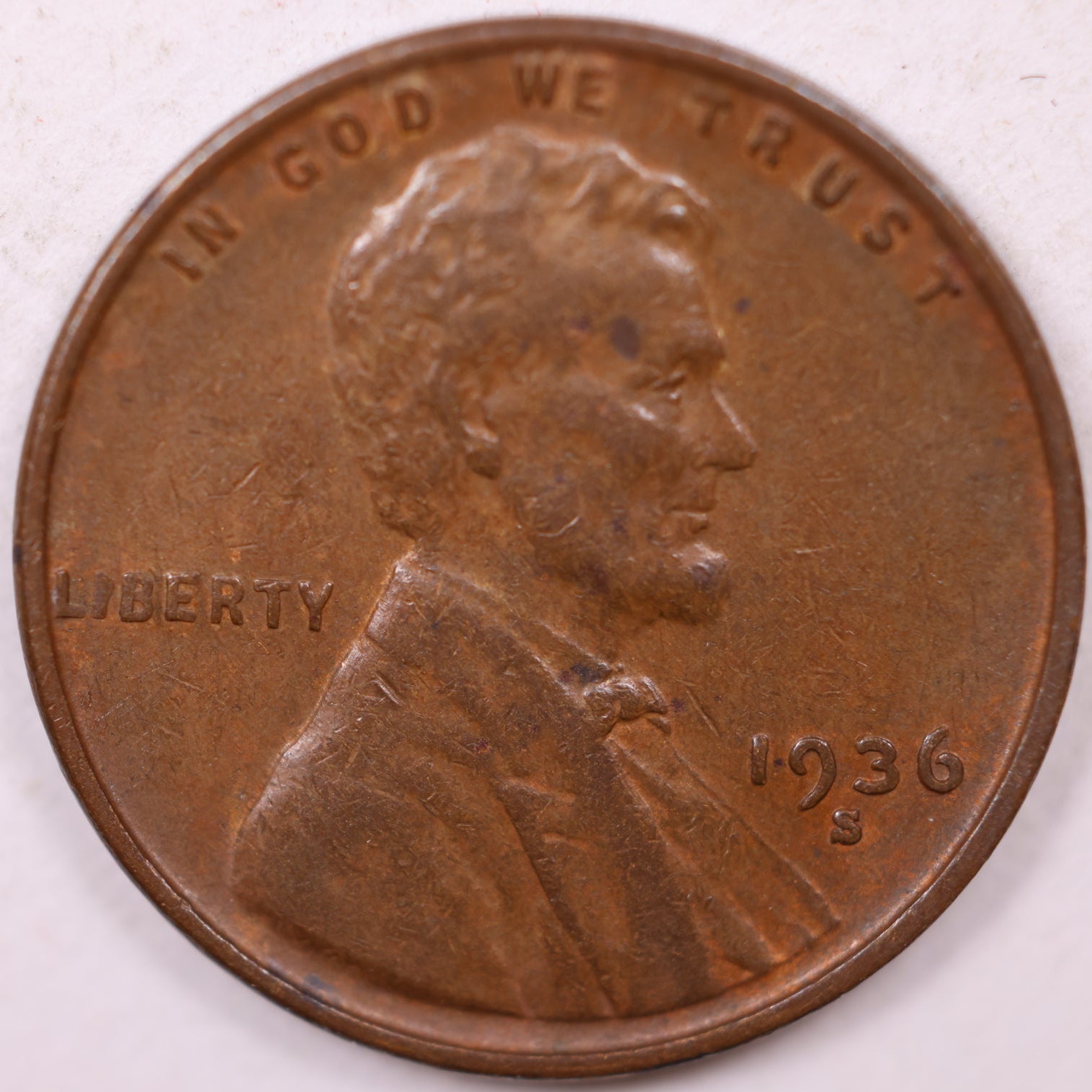 1936 S Wheat Cent, Extra Fine Circulated Coin, Store #CT10178
