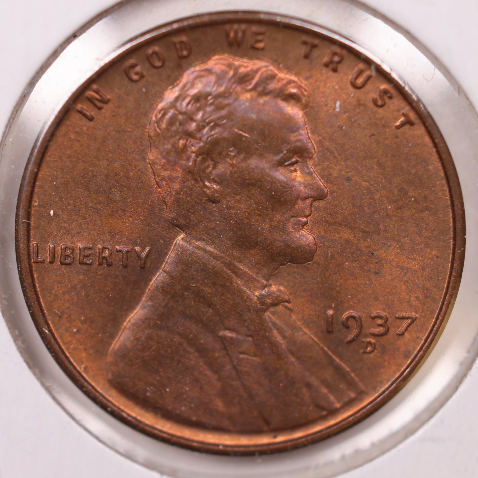 1937 D Wheat Cent, Mint State Uncirculated Coin, Store #CT10184