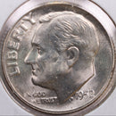 1952 Roosevelt Silver Dime, Mint State Uncirculated Coin, Store