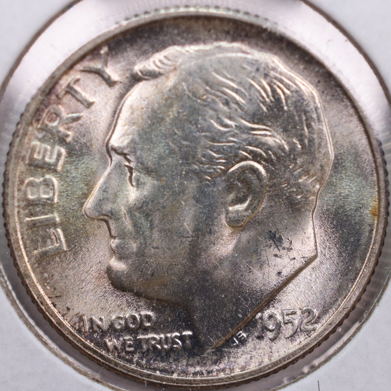 1952-S Roosevelt Silver Dime, Mint State Uncirculated Coin, Store