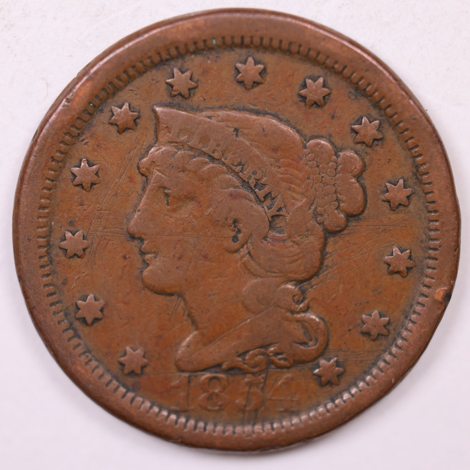 1854 Large Cent., Affordable Very Fine Circulated Coin Store Sale #CT1099