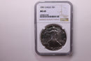 1991 American Silver Eagle., NGC Graded, MS69., Store
