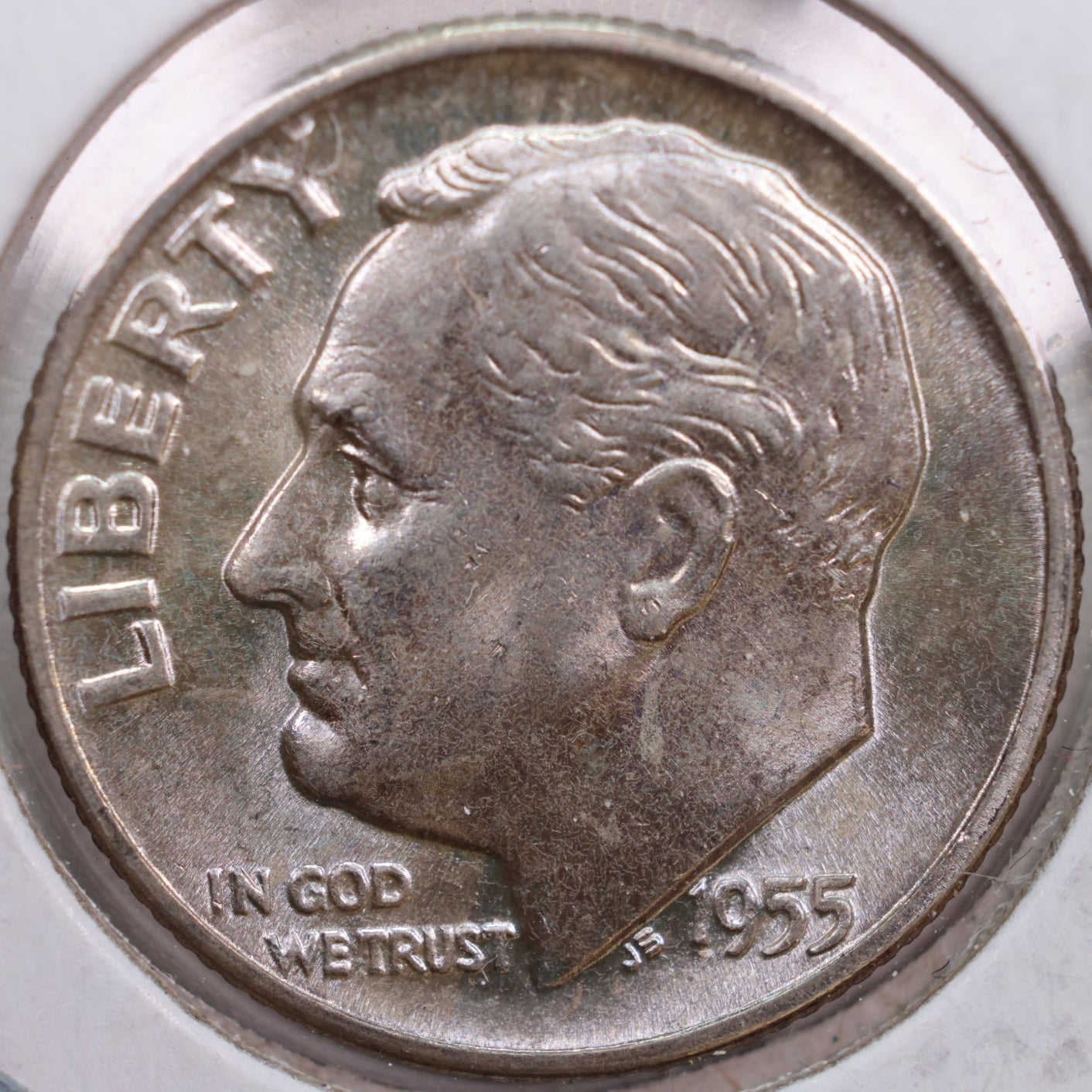 1955-D Roosevelt Silver Dime, Mint State Uncirculated Coin, Store #DE0292