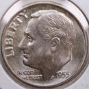 1955-D Roosevelt Silver Dime, Mint State Uncirculated Coin, Store