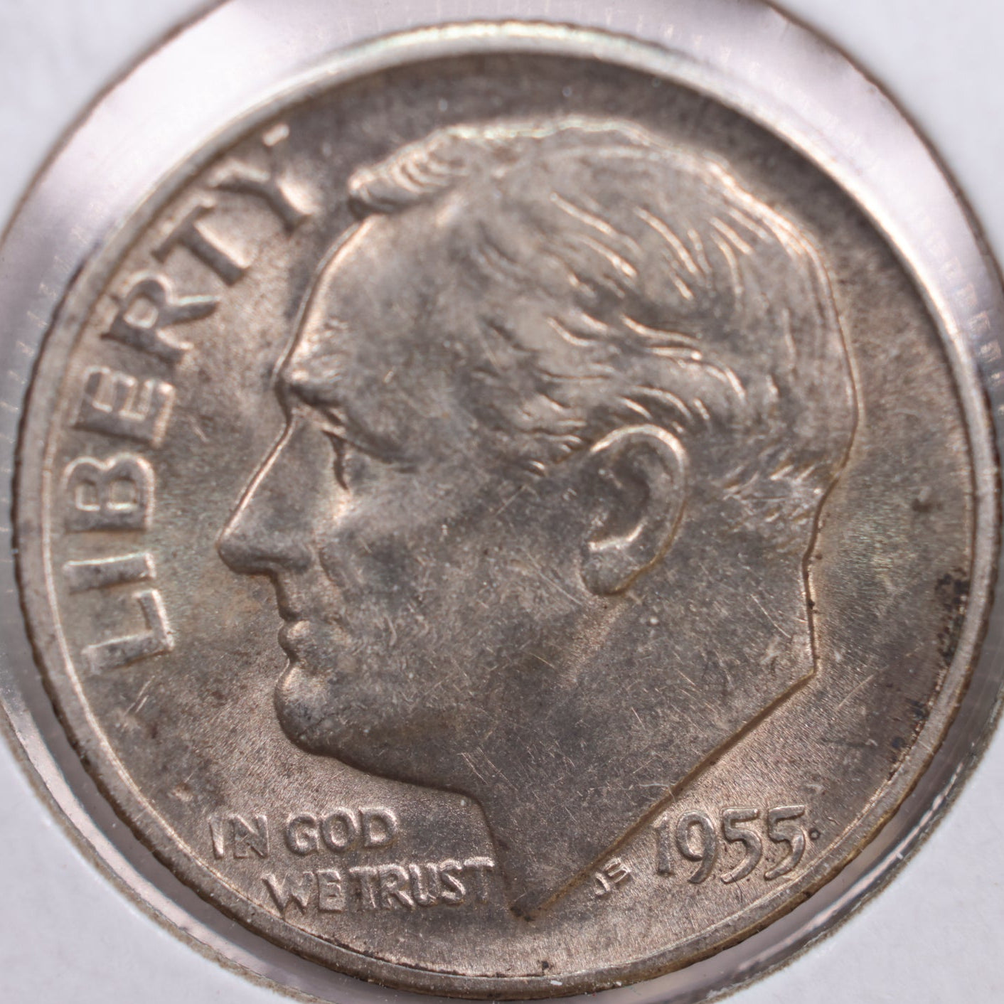 1955-S Roosevelt Silver Dime, Mint State Uncirculated Coin, Store #DE0293