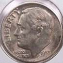 1955-S Roosevelt Silver Dime, Mint State Uncirculated Coin, Store