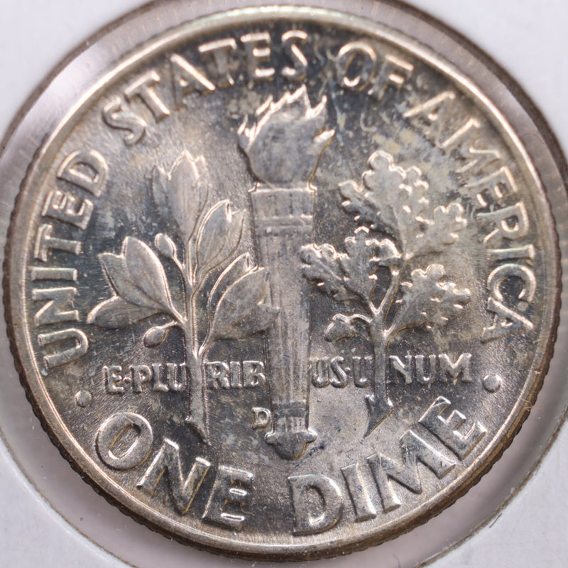 1956-D Roosevelt Silver Dime, Mint State Uncirculated Coin, Store