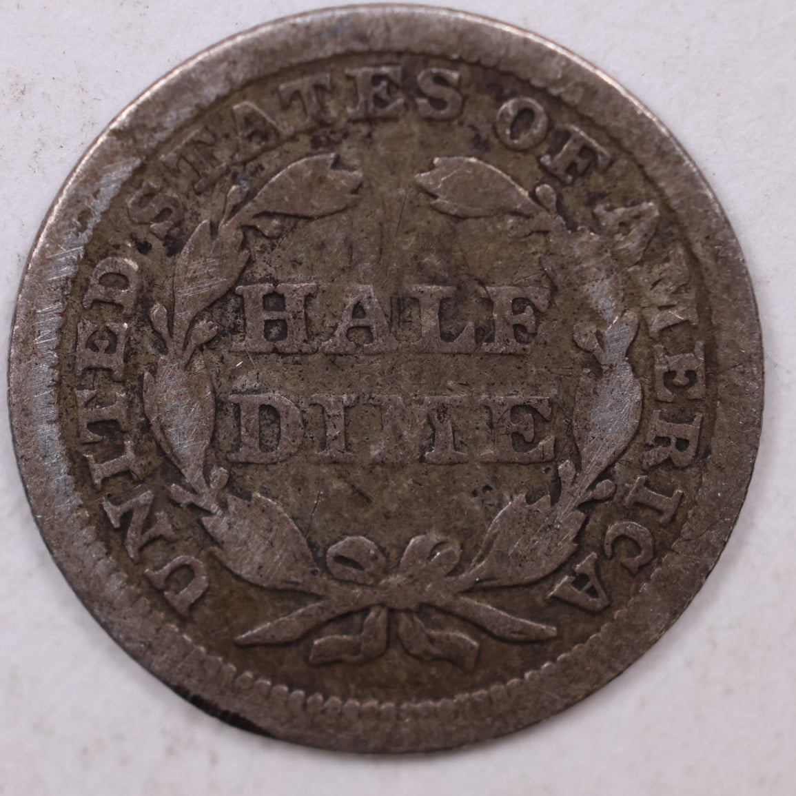 1854 Seated Liberty Half Dime, Very Good Circulated Affordable Coin, STORE Sale #HE0017