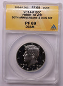 2014-P Kennedy Silver Half Dollar., Proof., ANACS PF-70., Store