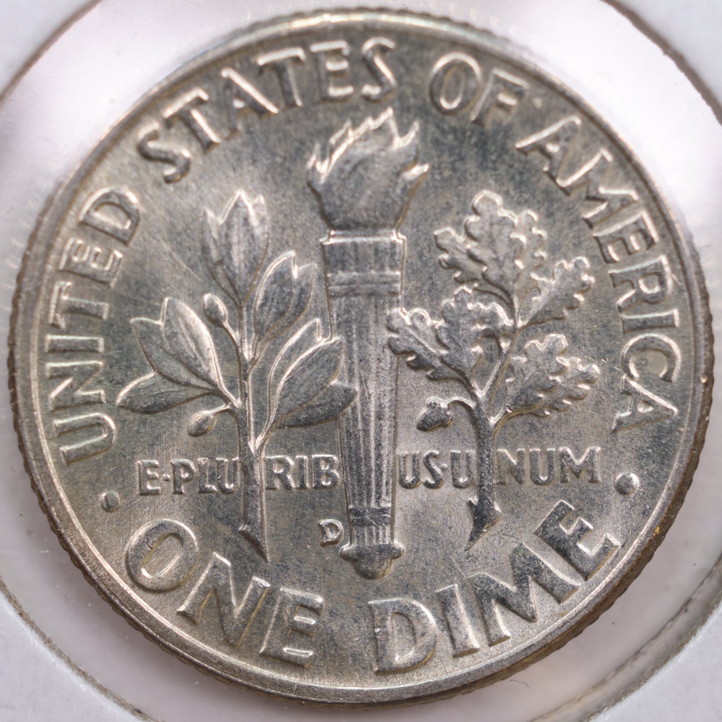 1957-D Roosevelt Silver Dime, Mint State Uncirculated Coin, Store #DE0297