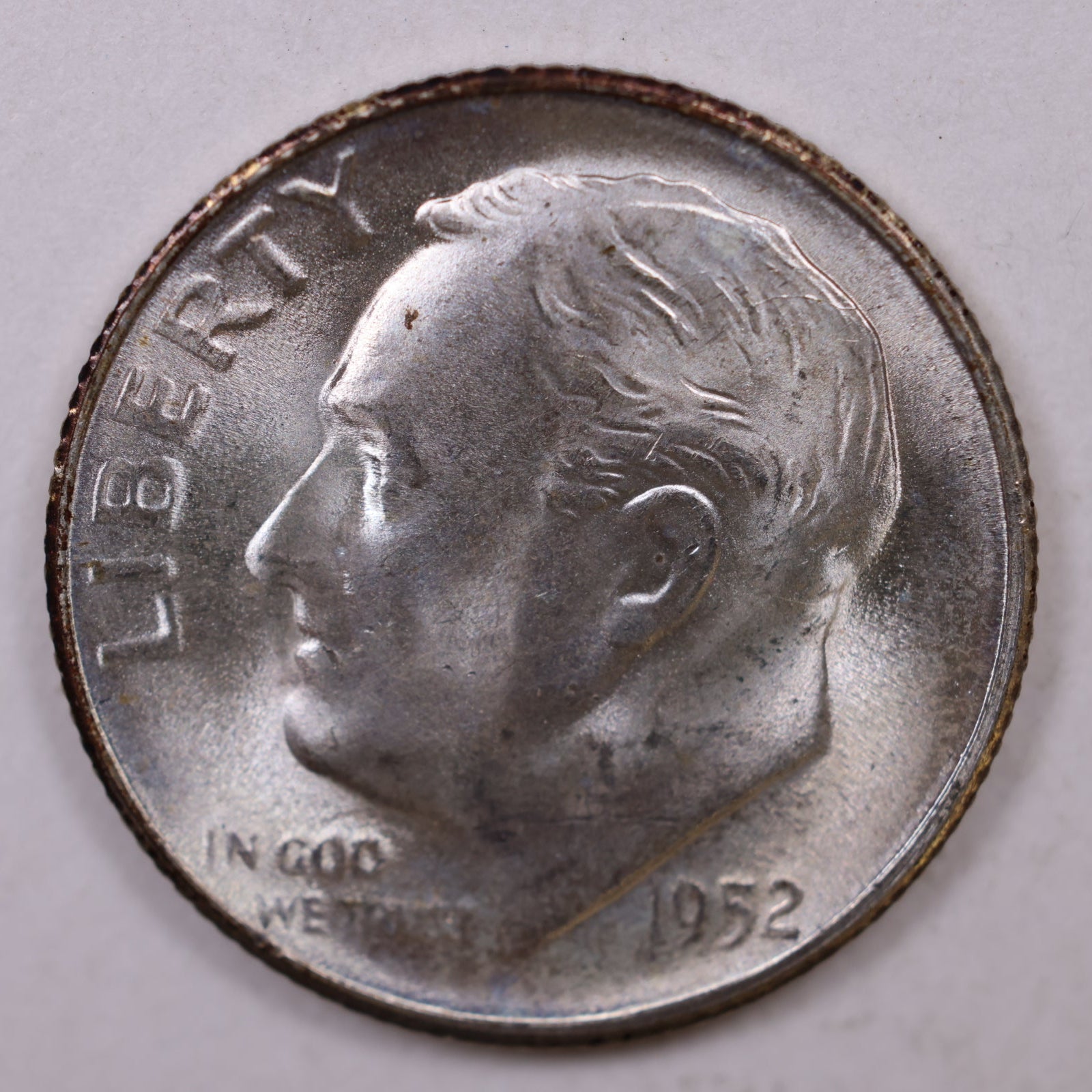 1952-S Roosevelt Silver Dime, Mint State Uncirculated Coin, Store #DE0820