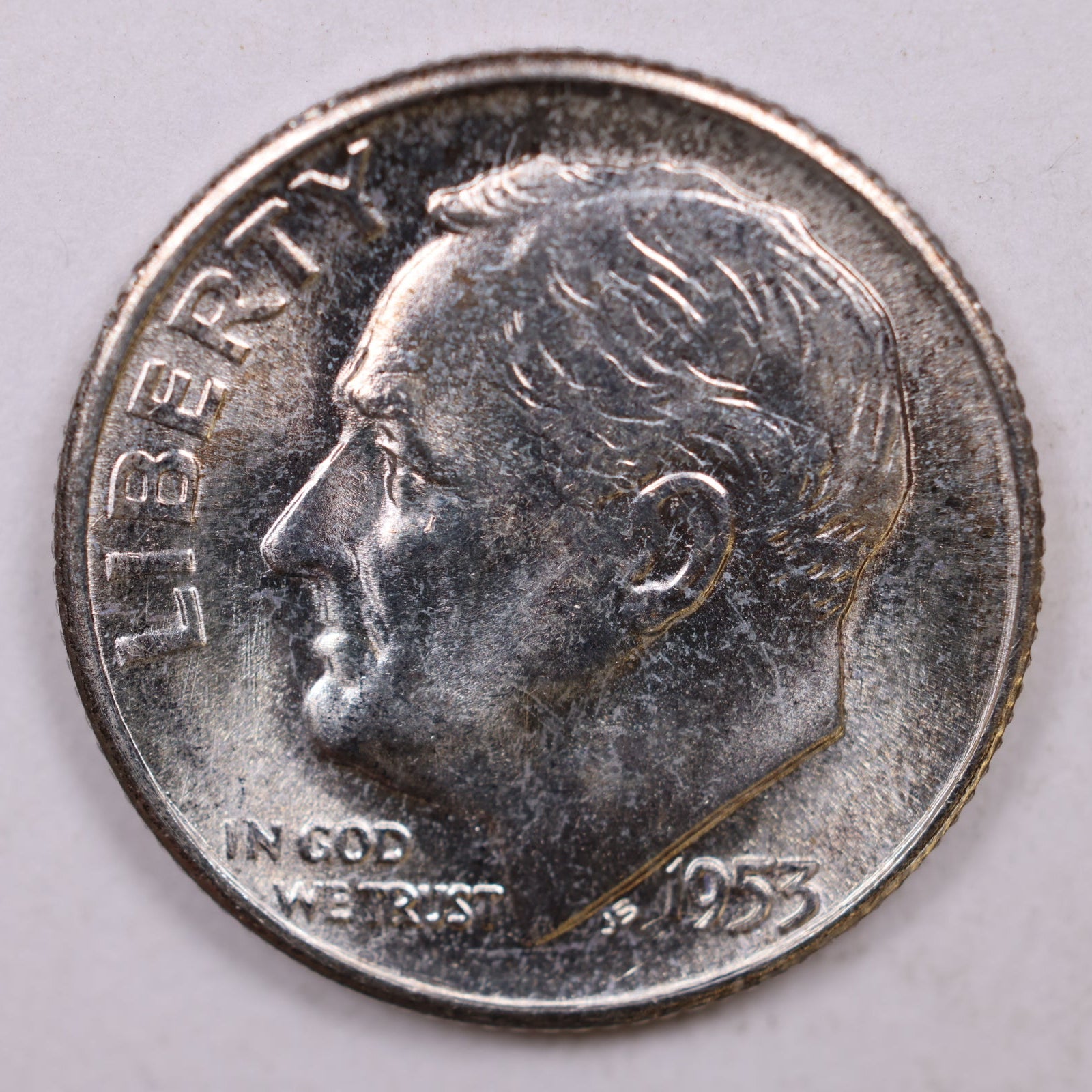 1953-S Roosevelt Silver Dime, Mint State Uncirculated Coin, Store #DE0821