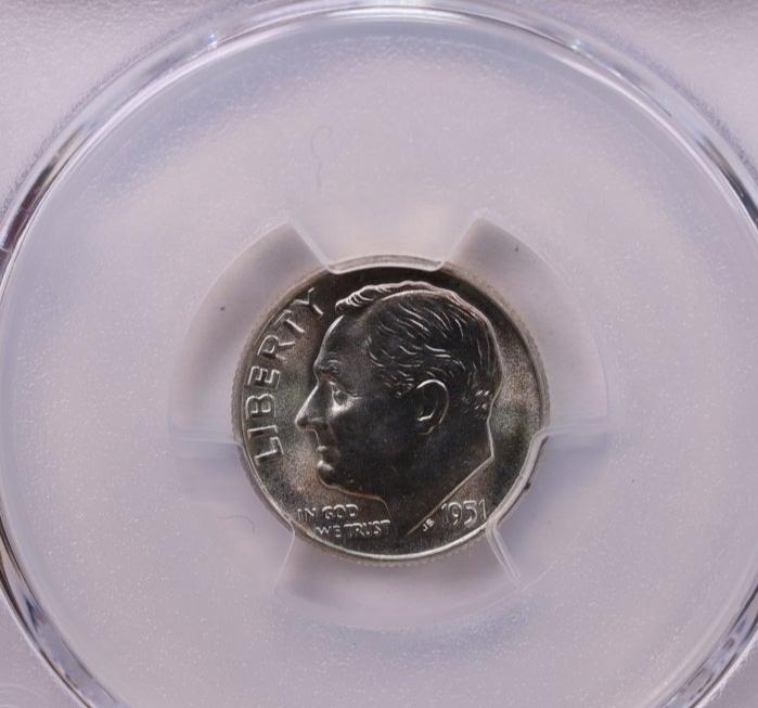 1951 10 Cent., Proof Roosevelt Dime., PCGS PR67., Store #1673