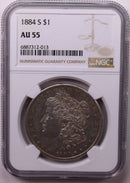 1884-S Morgan Silver Dollar., NGC AU-55., Store