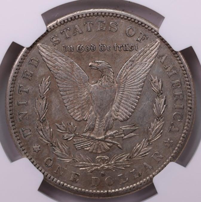 1884-S Morgan Silver Dollar., NGC AU-55., Store #1676