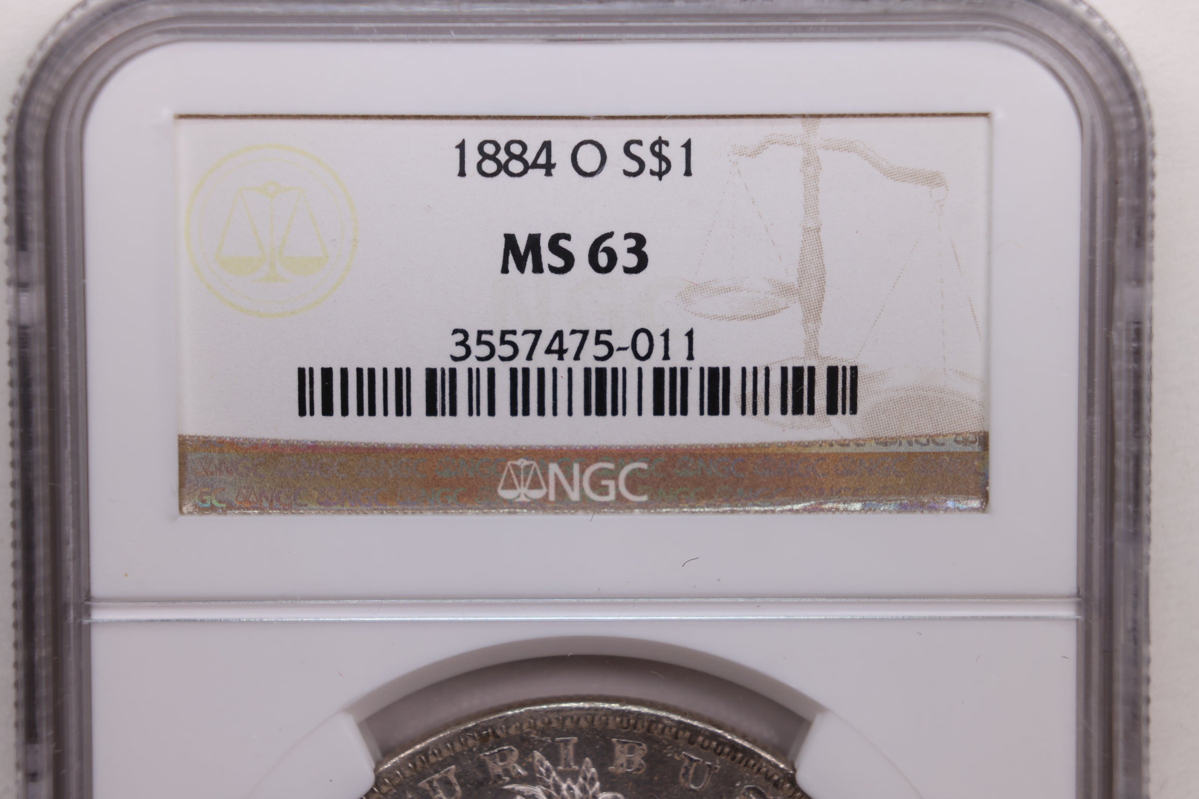 1884-O Morgan Silver Dollar., NGC Certified MS-63., Store Sale #GDR091