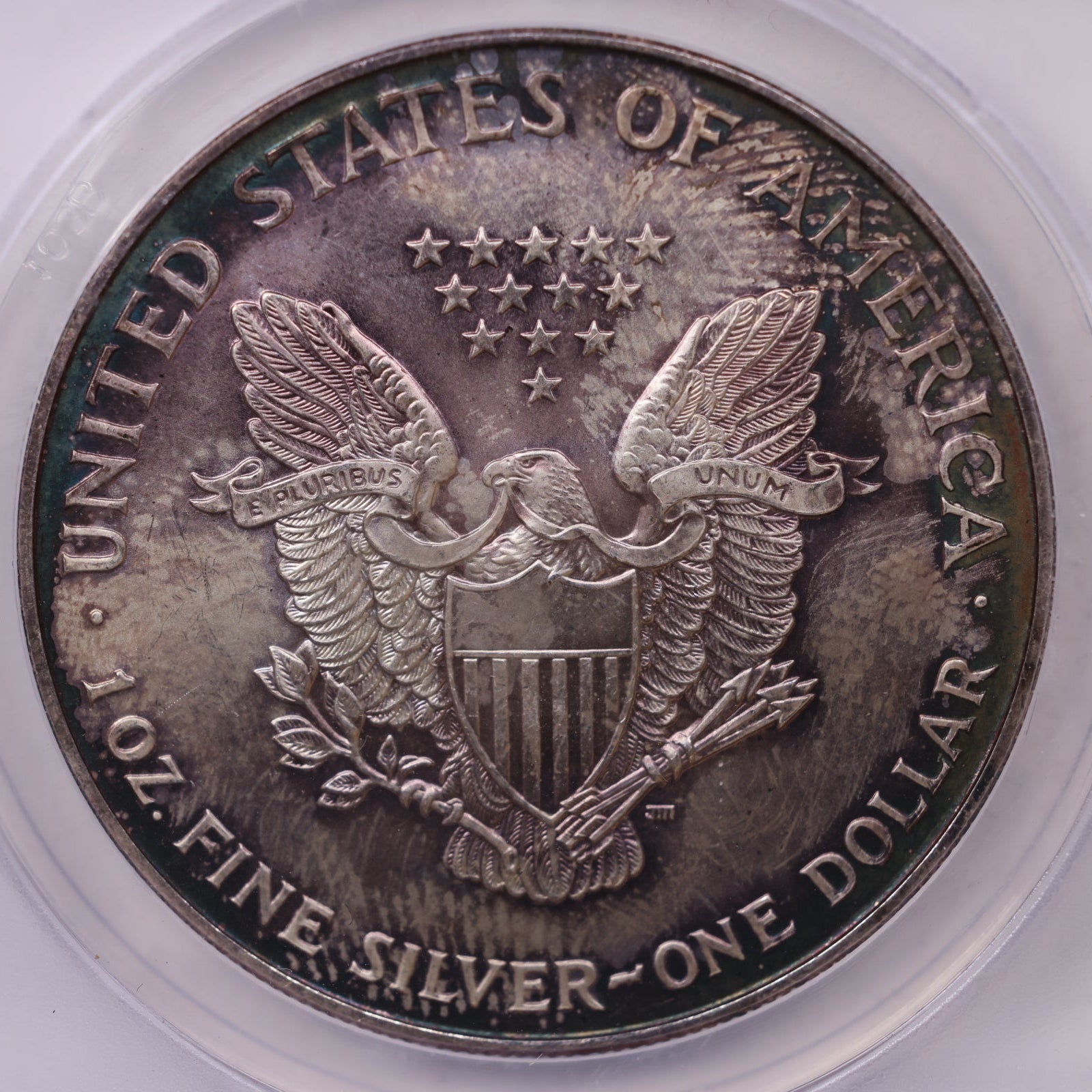 1997 American Silver Eagle Toner, ANACS MS-67, Store#AE0307