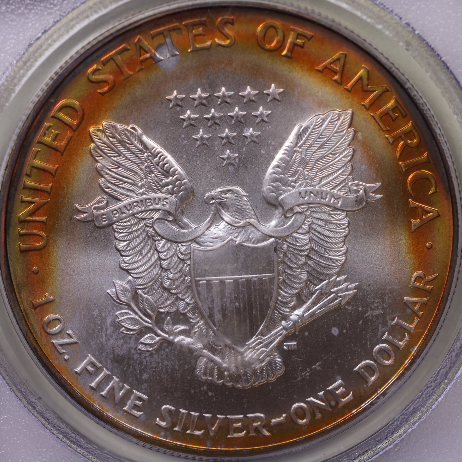 1998 American Silver Eagle Toner, PCGS MS-68, Store#AE0308