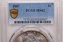 1884 Morgan Silver Dollar., PCGS Certified MS-62., Store Sale