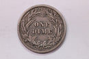 1909-D 10 Cent., Barber Silver Dime., Very Fine Coin., Store