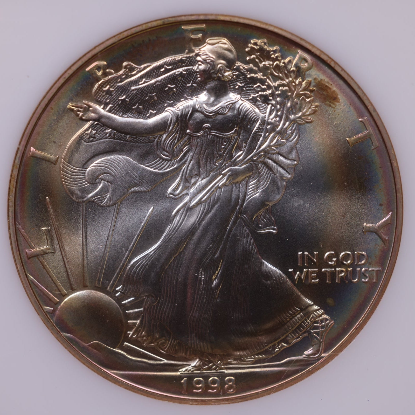 1998 American Silver Eagle Toner, MS-70, Store#AE0311