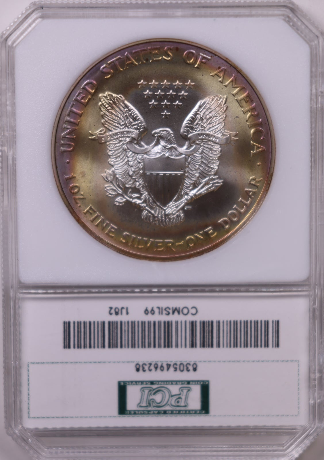 1999 American Silver Eagle Toner, MS-67, Store#AE0312