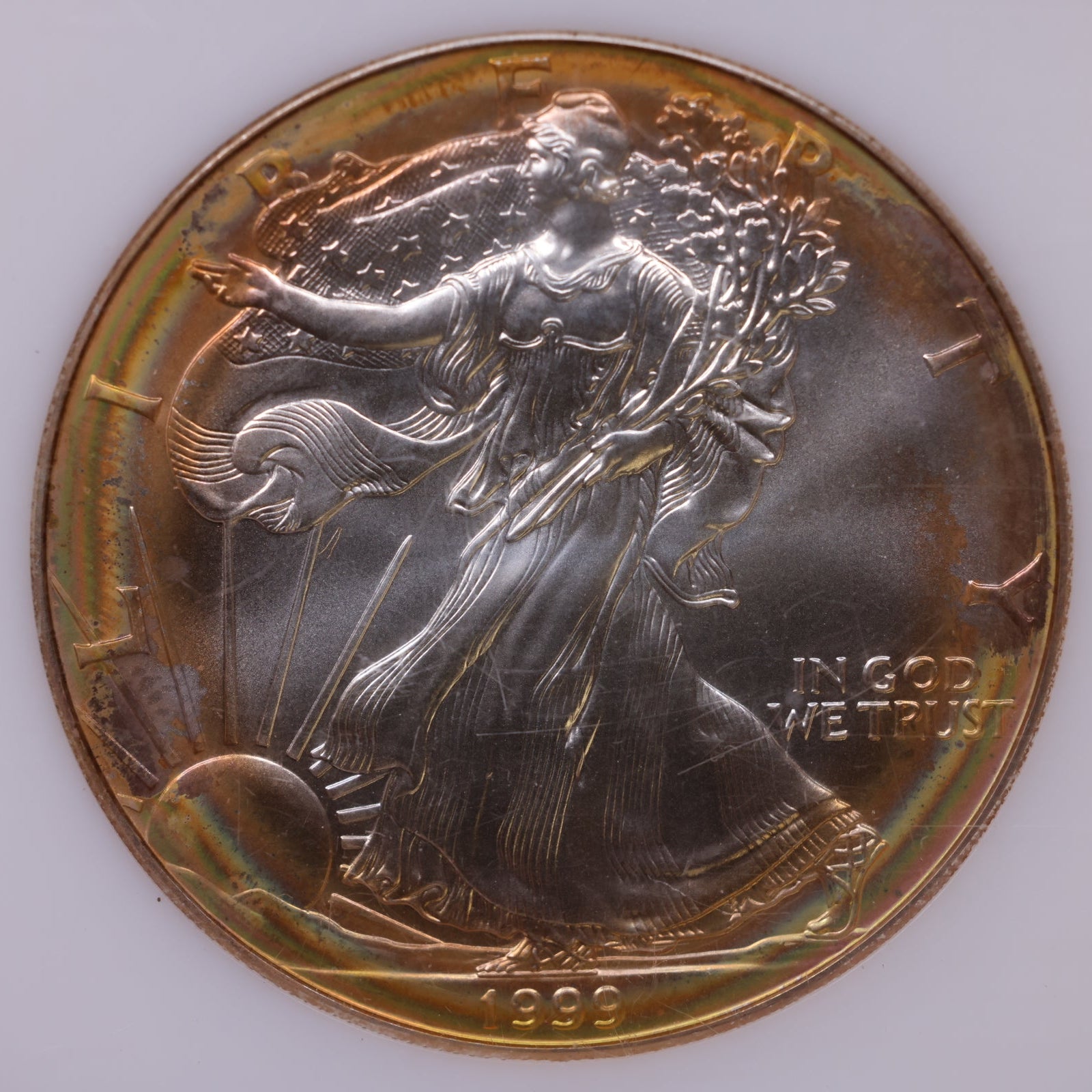 1999 American Silver Eagle Toner, MS-67, Store#AE0314