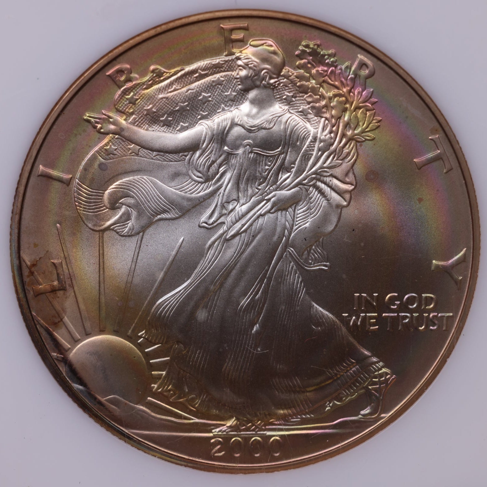 2000 American Silver Eagle Toner, MS-67, Store#AE0315